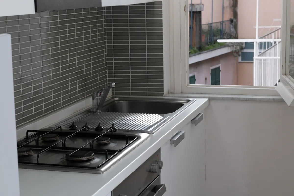 Hob in the equipped kitchen at Onde & Relax